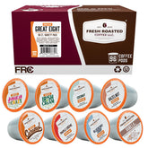 Fresh Roasted Coffee frente del empaque mostrando variedad, ideal para elegir sabores