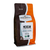 Fresh Roasted Coffee empaque frontal mostrando bolsa resealable y frescura