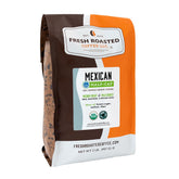 Fresh Roasted Coffee frente del paquete mostrando diseño y tamaño, preserva frescura