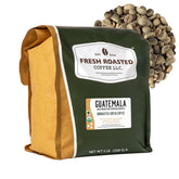 Fresh Roasted Coffee frente del paquete que muestra 5 lb y sello orgánico