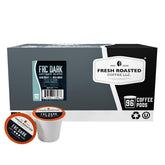 Fresh Roasted Coffee frontal del paquete de 96 cápsulas mostrando cantidad y marca