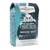 Fresh Roasted Coffee paquete frontal Frostbite muestra orgánico y peso 2 lb, garantiza frescura