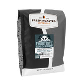 Fresh Roasted Coffee bolsa Frostbite frente muestra protección y frescura