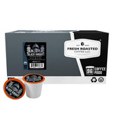Fresh Roasted Coffee frente del paquete de 96 cápsulas con información clara y beneficio práctico
