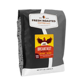 Fresh Roasted Coffee frontal del empaque mostrando 5 lb y beneficios