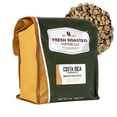 Fresh Roasted Coffee empaque frontal 5 lb mostrando marca y beneficio de calidad