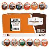 Fresh Roasted Coffee pack frontal mostrando 96 cápsulas y variedad para oficina
