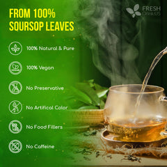 FRESHDRINKUS hoja en mano mostrando calidad y tamaño