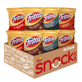 Fritos frente del empaque con surtido visible y conveniencia para eventos