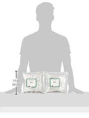 Frontier Co-op bolsa 16 oz junto a medida para escala visual de cantidad