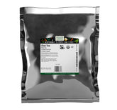 Frontier Co-op bolsa frontal mostrando chai orgánico y beneficios sostenibles
