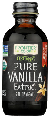 Frontier Co-op botella frontal mostrando etiqueta clara y elegante