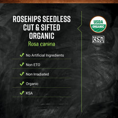 Textura de rosehips cortados y tamizados Frontier Co-op, fácil de infusionar
