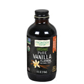 Frontier Co-op botella frontal mostrando etiqueta y volumen, calidad orgánica clara