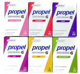 FUAUFAS Propel vista frontal del empaque pack variado, práctico para llevar