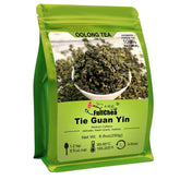 FullChea embalaje frontal del Tieguanyin mostrando presentación premium y confianza