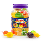 FUNTASTY tarro frontal mostrando 40 gelatinas coloridas y atractivo visual