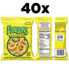 Funyuns bolsa individual cerca que destaca conveniencia y porción práctica