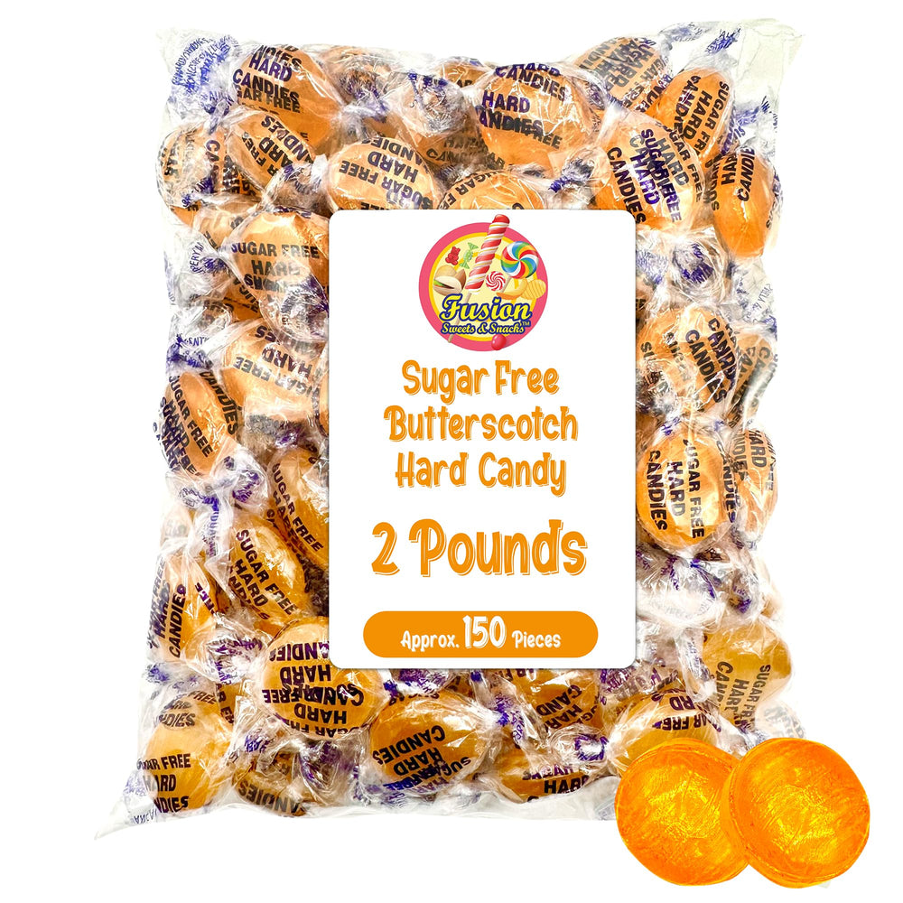 Fusion Sweets And Snacks frente del empaque mostrando 2 lb y beneficio de gran cantidad