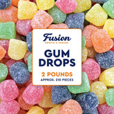 Fusion Sweets And Snacks bolsa frontal mostrando colores y tamaño, ideal para fiestas