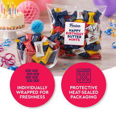 Fusion Sweets And Snacks bol con buttermints como centro de mesa y aspecto decorativo