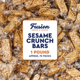 Fusion Sweets And Snacks bolsa frontal mostrando barras envueltas y formato práctico