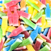 Fusion Sweets And Snacks paquete frontal de 1 libra mostrando botellitas retro y variedad de colores