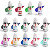 FUTEBO set frontal mostrando las 14 botellas y variedad de colores vibrantes