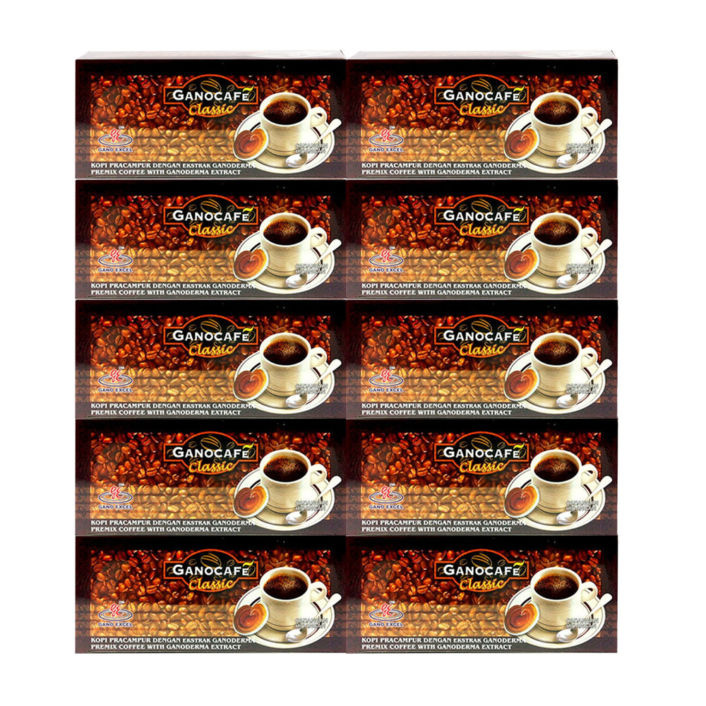 GANO EXCEL Ganocafe Classic frente del empaque mostrando marca y diseño atractivo
