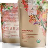 Gardenika empaque frontal del té digestivo mostrando etiqueta orgánica y cierre resellable