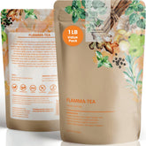 Gardenika frontal del envase Flamma-tea mostrando la bolsa y cierre resellable
