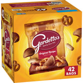 Gardetto's paquete frontal mostrando diseño y cantidad en caja, conveniencia para foodservice