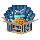 Garrett Popcorn frente del empaque mostrando diseño y porción individual