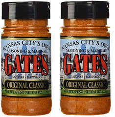 Gates frasco delantero mostrando etiqueta y uso versátil para realzar sabores