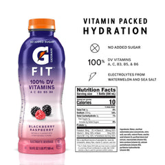 Botella de Gatorade Fit abierta en mano durante entrenamiento, rehidratación práctica