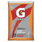 Gatorade bolsa Fruit Punch al frente mostrando tamaño y rinde
