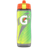 Gatorade Gx botella frontal Momentum Green mostrando capacidad y diseño