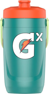 Gatorade jarra frontal jade mostrando diseño y capacidad