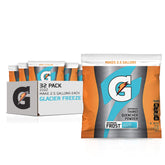 Gatorade embalaje frontal Glacier Freeze mostrando volumen y beneficio de rehidratación