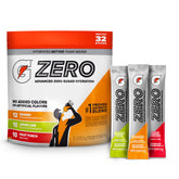 Gatorade muestra frontal del paquete pack 32 sobres, hidratación sin azúcar