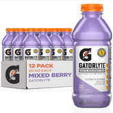 Gatorlyte botella Mixed Berry vista frontal con rehidratación rápida