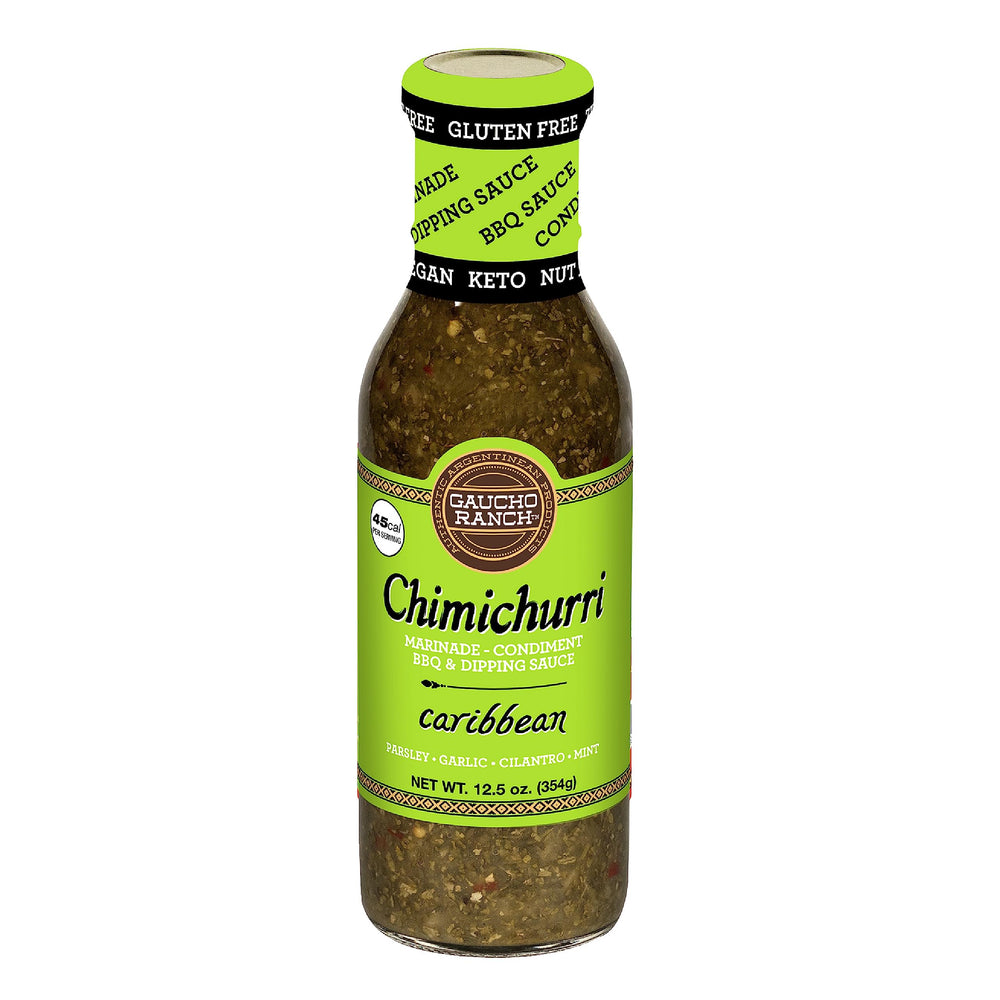 Gaucho Ranch botella frente mostrando etiqueta y uso en cocina