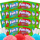 Gaudum Fun Dip frente del paquete mostrando 24 sobres y variedad