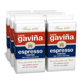 Café Gaviña empaque frontal pack de seis, conservación prolongada