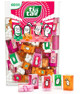 GEEOOLLAH caja grande con 60 mini packs mostrando variedad y facilidad de distribución