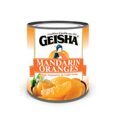 GEISHA lata frontal con mandarinas, aspecto atractivo y listo para servir