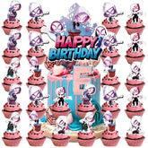 Generic topper frontal para pastel mostrando diseño S y acabado ecológico