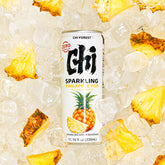 GENKI FOREST lata CHI FOREST Piña frontal muestra refresco