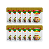 Genova empaque frontal con sobres, conveniencia y sabor mediterráneo