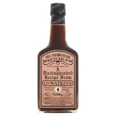 Geo Watkins botella frontal mostrando etiqueta y uso en cocina, realza sabor
